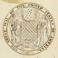Sketch of the Great Seal of the United States by Francis Hopkinson